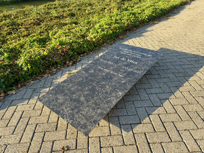 Tijdelijke grafbedekking regulier graf 70x150 cm grijs graniet look